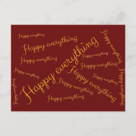 Cartão Postal De Festividades Happy Everything - Elegante Schrift Grußkarte
