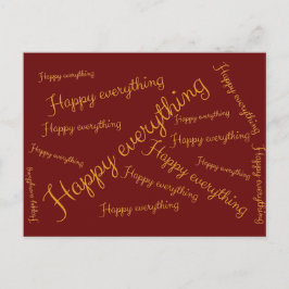 Cartão Postal De Festividades Happy Everything - Elegante Schrift Grußkarte