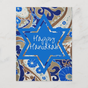 Cartão Postal De Festividades Happy Hanukkah