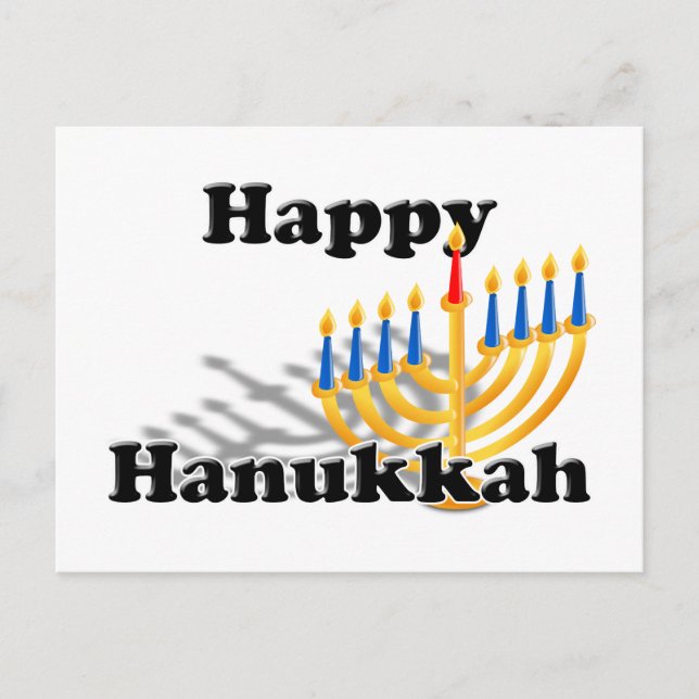 Cartão Postal De Festividades Happy Hanukkah (Frente)
