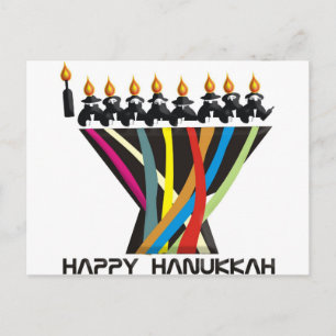 Cartão Postal De Festividades Happy Hanukkah