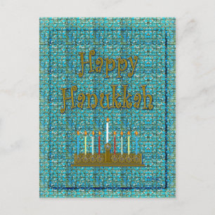 Cartão Postal De Festividades Happy Hanukkah