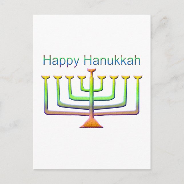 Cartão Postal De Festividades Happy Hanukkah (Frente)