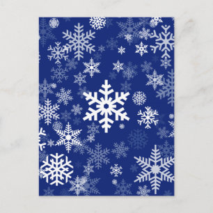 Cartão Postal De Festividades Happy Holiday Snowflakes Pattern for Everyone