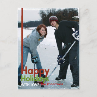 Cartão Postal De Festividades Happy Holidays Large Photo Card
