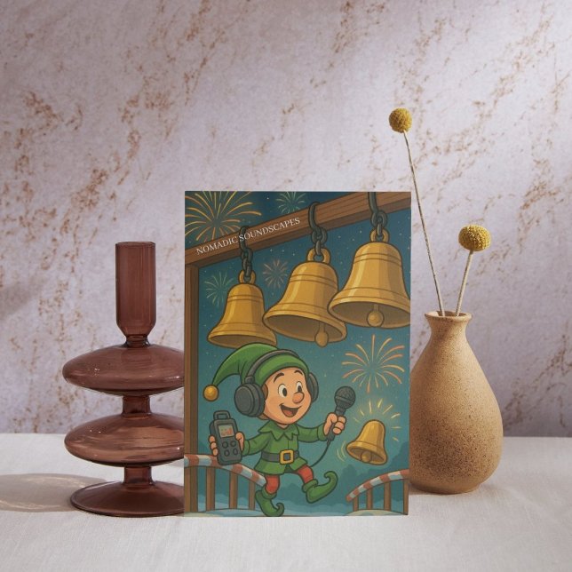 Cartão Postal De Festividades Happy Holidays with Recording Sounds (Criador carregado)