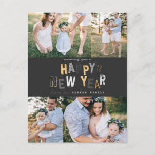 CARTÃO POSTAL DE FESTIVIDADES HAPPY NEW YEAR