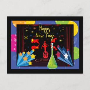 Cartão Postal De Festividades Happy New Year