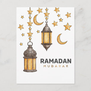 Cartão Postal De Festividades Happy Ramadan Mubarak   Ramadan Kareem, muçulmano 