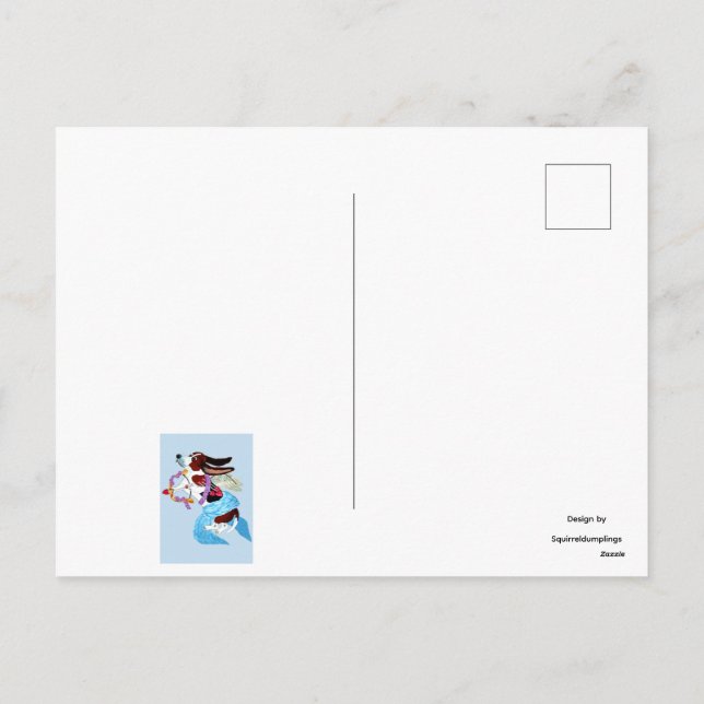 Cartão Postal De Festividades Happy Valentine's Day Basset Doggie Card (Verso)