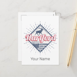 Cartão Postal De Festividades Hartford City Connecticut EUA