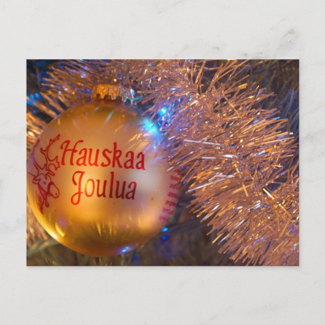 Cartão Postal De Festividades Hauskaa Joulua "Feliz Natal " (Frente)