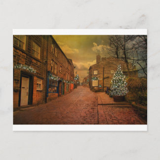 Cartão Postal De Festividades Haworth no Natal