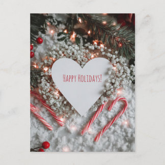 Cartão Postal De Festividades Heart-shaped Christmas card