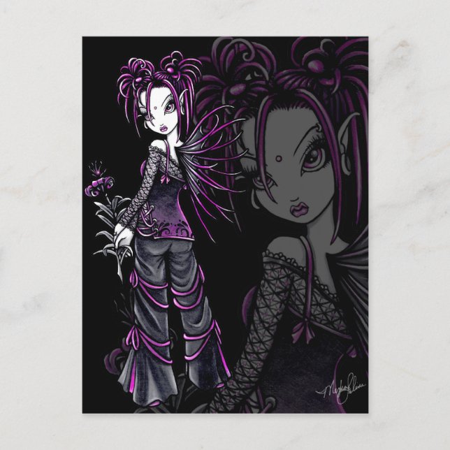 Cartão Postal De Festividades "Heather", Dia de os namorados rosa, Fada de Fábri (Frente)