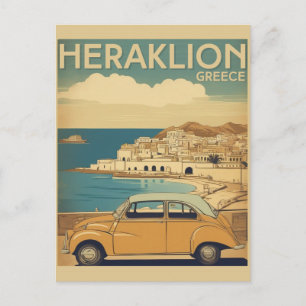 Cartão Postal De Festividades Heraklion, Iraklio, vocação grécia