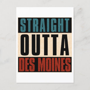Cartão Postal De Festividades Hetero Outta Des Moines Iowa IA