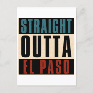 Cartão Postal De Festividades Hetero Outta El Paso Texas TX EUA