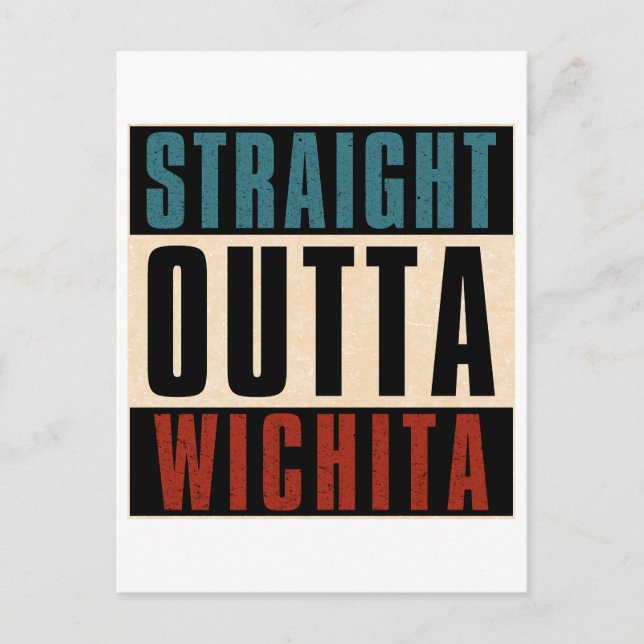 Cartão Postal De Festividades Hetero Outta Wichita Kansas KS (Frente)