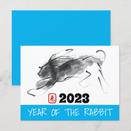 Cartão Postal De Festividades HHP de Aniversário do Ano de Coelho Chinês Origina