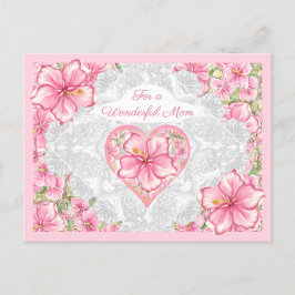 Cartão Postal De Festividades Hibiscus & Lace PINK