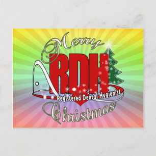 Cartão Postal De Festividades Higienista Dental Registrada CHRISTMAS RDH