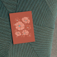 Hippie Blooms: Abstrato Red Flower Power Trabalho