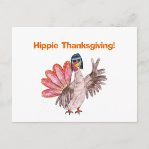 Cartão Postal De Festividades Hippie Thankspoukey