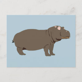 Cartão Postal De Festividades Hippopotamus Hippo Personalizado