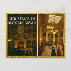 Cartão Postal De Festividades Histórico Hotel Connor de Natal Joplin MO