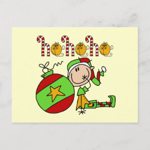 Cartão Postal De Festividades Ho Ho Ho Holiday Elf