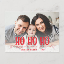 CARTÃO POSTAL DE FESTIVIDADES HO HO HO NATAL FELIZ