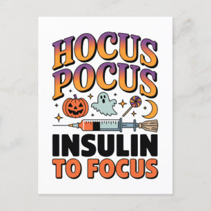 Cartão Postal De Festividades Hocus Pocus I Precisa de Insulina para Focalizar D