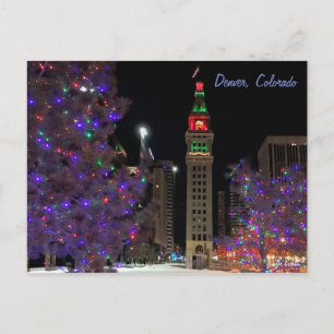 Cartão Postal De Festividades Holiday Lights, Daniels & Fisher Tower