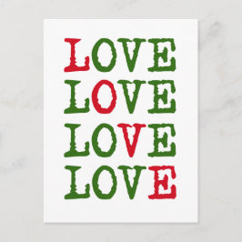 Cartão Postal De Festividades Holiday Love