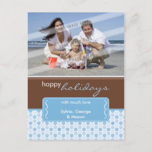 Cartão Postal De Festividades HOLIDAY PHOTO POSTCARD :: spotted bracket P4