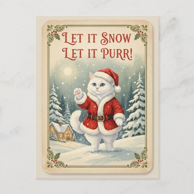 Cartão Postal De Festividades Holiday Postcard (Frente)