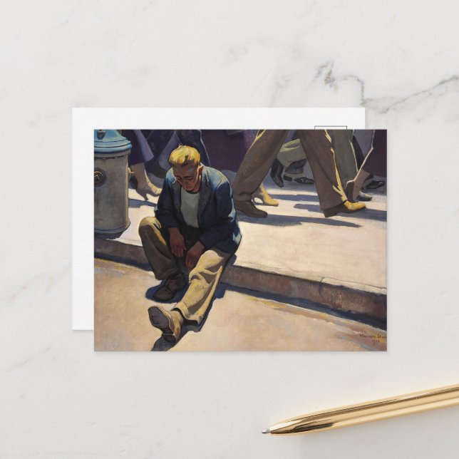 Cartão Postal De Festividades Homem esquecido por Maynard Dixon (Frente/Verso In Situ)