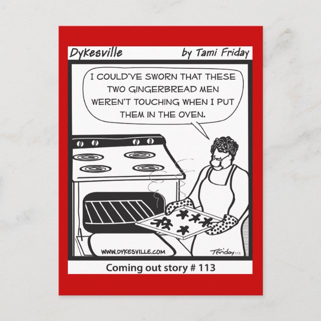 Cartão Postal De Festividades Homens de pão-de-espécie alegres (Frente)