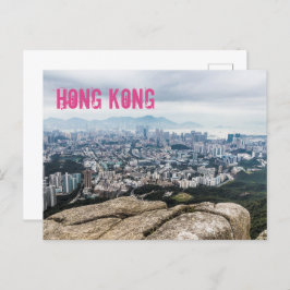 Cartão Postal De Festividades Hong Kong Lion Hill Skyline Panorama Souvenir