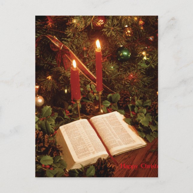 Cartão Postal De Festividades Hora de Natal (Frente)