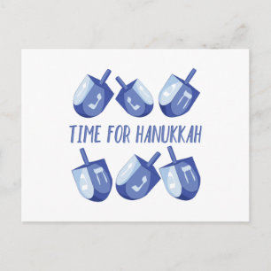 Cartão Postal De Festividades Hora para Hanukkah