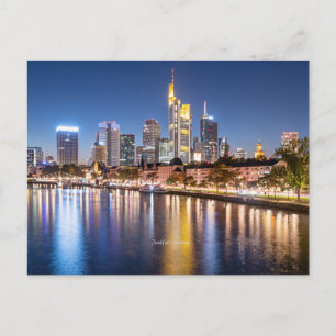 Cartão Postal De Festividades Horizonte de Frankfurt, Alemanha