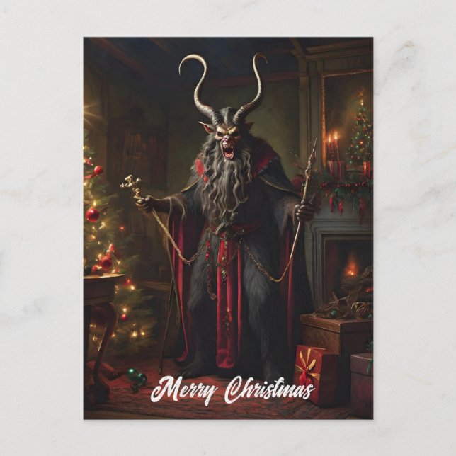 Cartão Postal De Festividades Horror Krampus Natal (Frente)