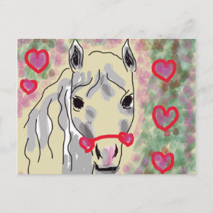 Cartão Postal De Festividades Horse valentines