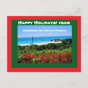 Cartão Postal De Festividades Horsferes Bay Beach, Bermudas Postcard
