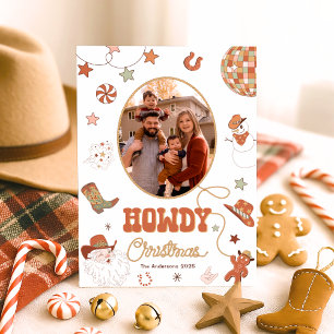 Cartão Postal De Festividades Howdy Western Christmas Photo