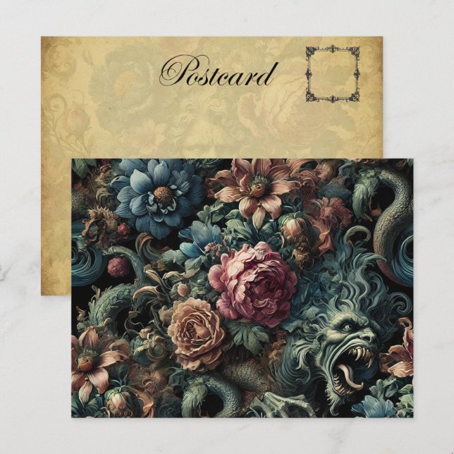 Cartão Postal De Festividades Howl of the Gilded Wild - Gótico Vitoriano (Frente/Verso)