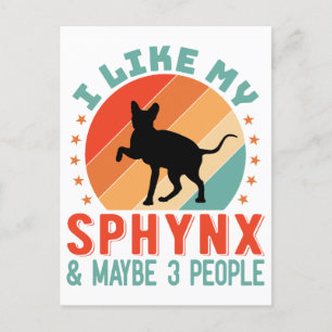 Cartão Postal De Festividades Humor de Proprietário de Gatos Sphynx, Sem Cabelo,