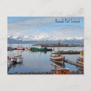 Cartão Postal De Festividades Husavik Port Islândia